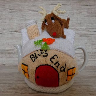 tea cosy rudolph on roof